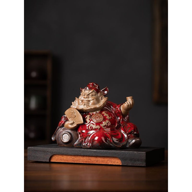 问瓷阁王顺创意陶瓷钟馗摆件禅意人物家居客厅茶室装饰工艺礼品