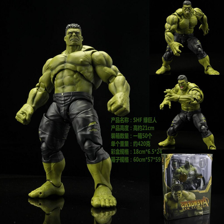 漫威复仇者联盟3无限战争SHF绿巨人 无敌浩克 Hulk手办模型人偶摆