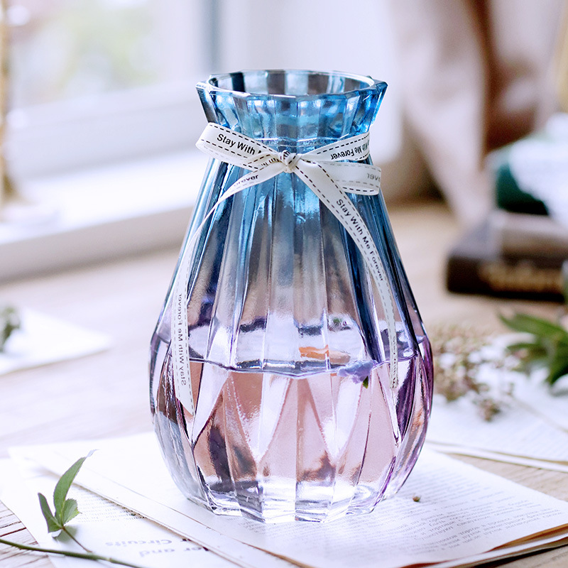 创意北欧玻璃花瓶欧式透明花瓶插花花器水培花瓶家居花瓶摆件直销