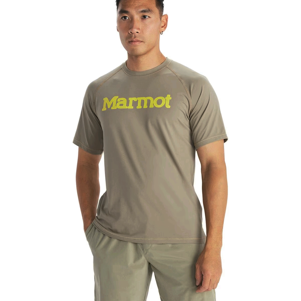 海淘正品Marmot Windridge美国土拨鼠男弹性防晒UPF50速干短袖T恤