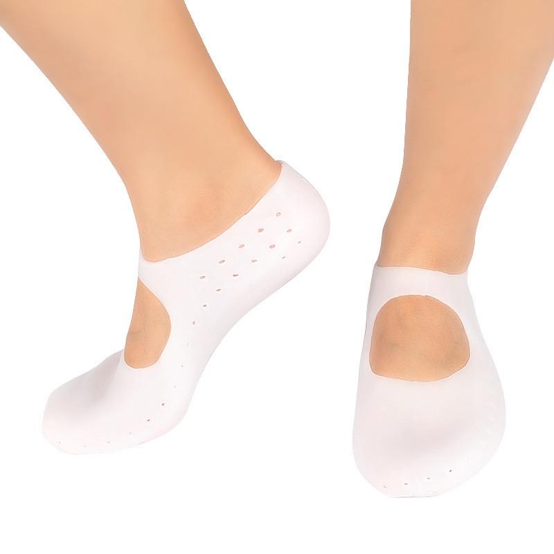 一次性硅胶足部防护保湿袜乳胶哇胶防裂脚膜套男女护理弹性袜子