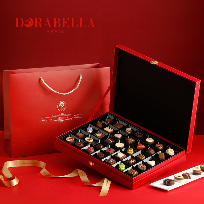 比利时进口纯可可脂夹心巧克力礼盒装送女朋友高端伴手礼520礼物
