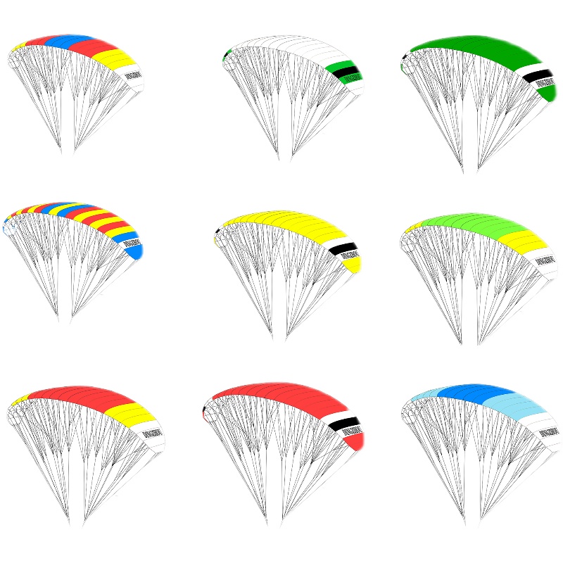 RC电动遥控滑翔伞室内外动力降落伞1.5米2.3米2.7米动力伞模型伞
