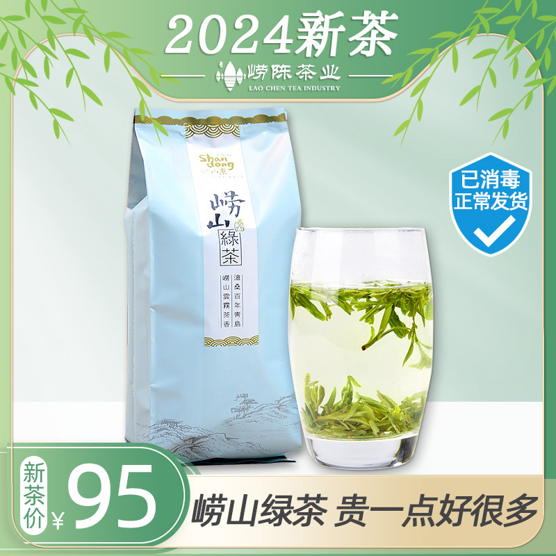 崂山绿茶2024明前新茶春茶250g特级茶叶青岛特产崂山茶叶散装茶叶