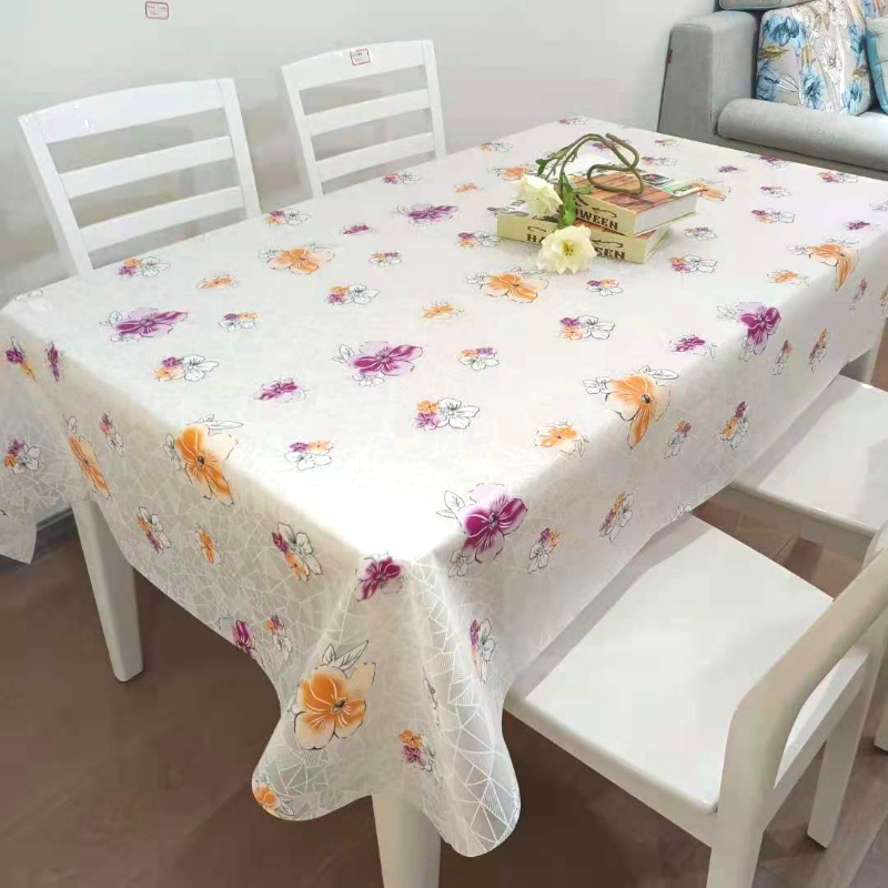 长方形桌布防水防油防烫EVA塑料免洗餐桌布家用茶几印花桌布软垫