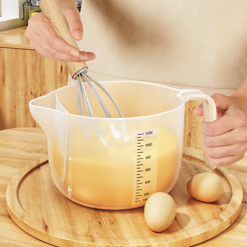 优勤蛋液过滤量杯带刻度测量杯食品级计量水杯烘焙塑料打蛋液杯子