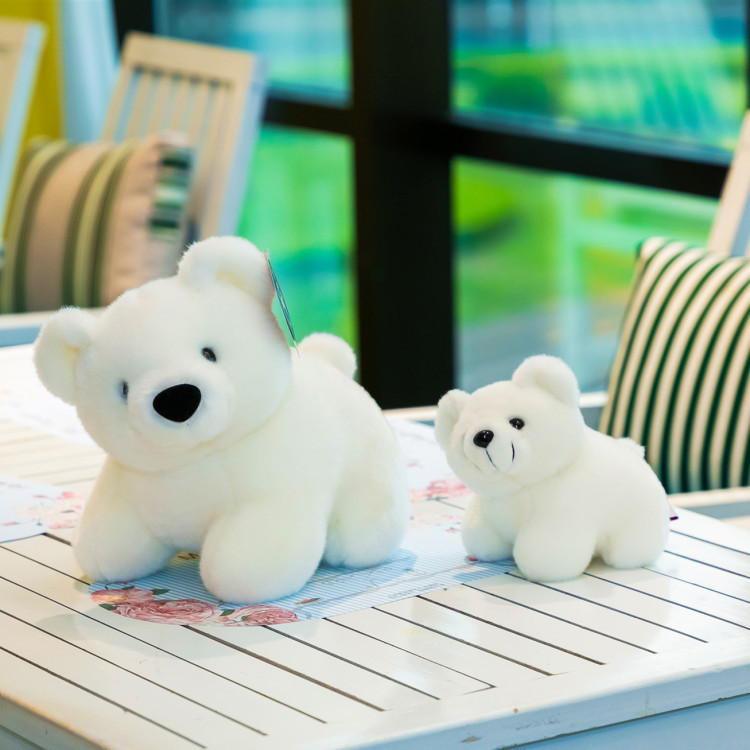 极地海洋馆同款可爱大白熊毛绒玩具超萌白色北极熊饰品钥匙扣挂件