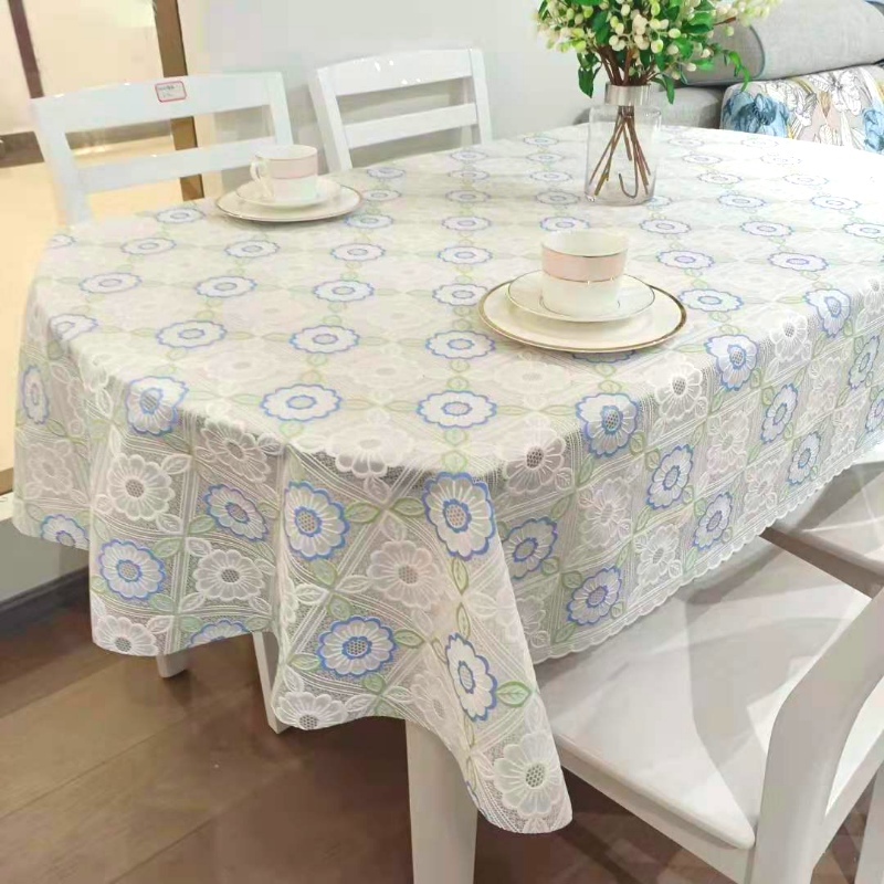 PVC防水桌布椭圆形桌布防油防烫防滑免洗餐桌布圆形茶几台布