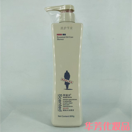 阿道夫玫瑰精油沐浴露香液800g方瓶包装男女通用淡雅留香经典香型