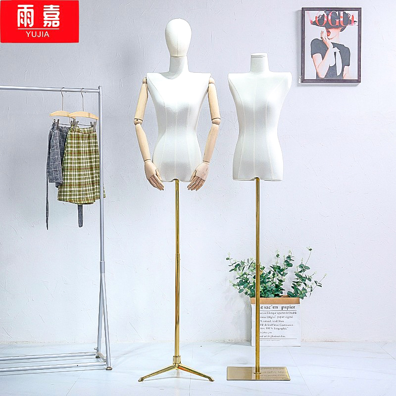 韩版服装店模特道具女装半身橱窗小胸直角肩平肩人偶模特展示架