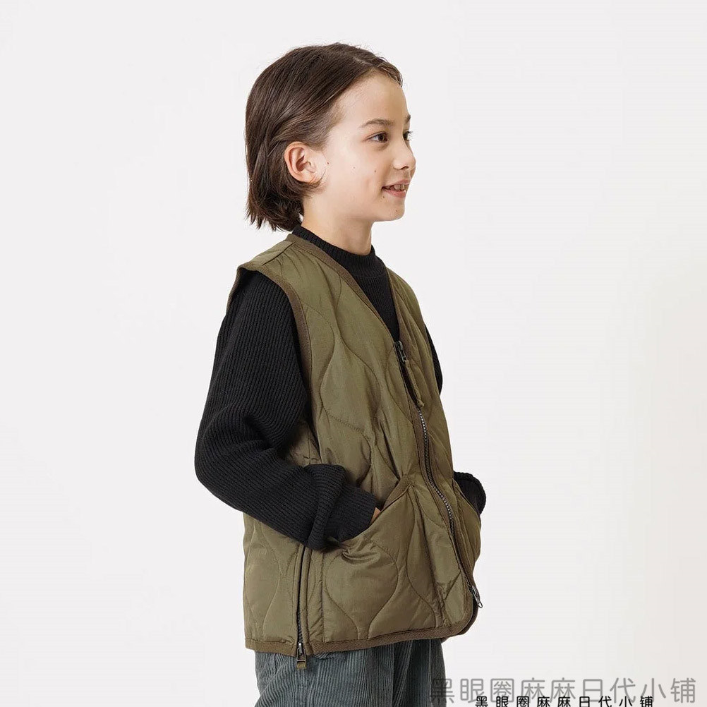 日本代购 23秋冬 TAION 儿童 童装 拉链保暖95羽绒马甲 130-160cm