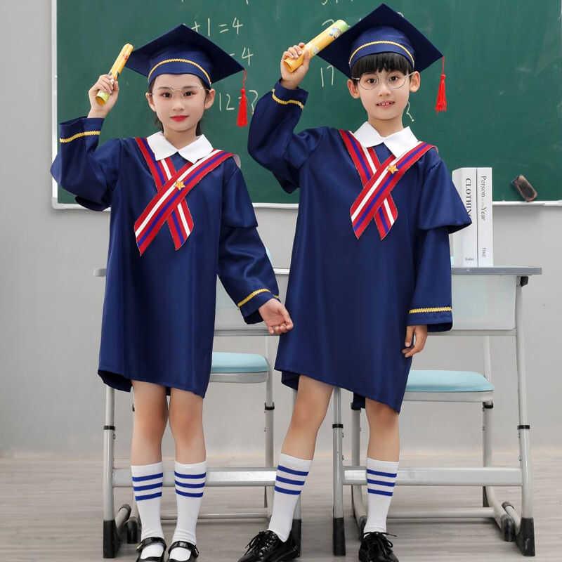 儿童博士服幼儿园学士服套装毕业季服装小学生毕业典礼毕业服礼服