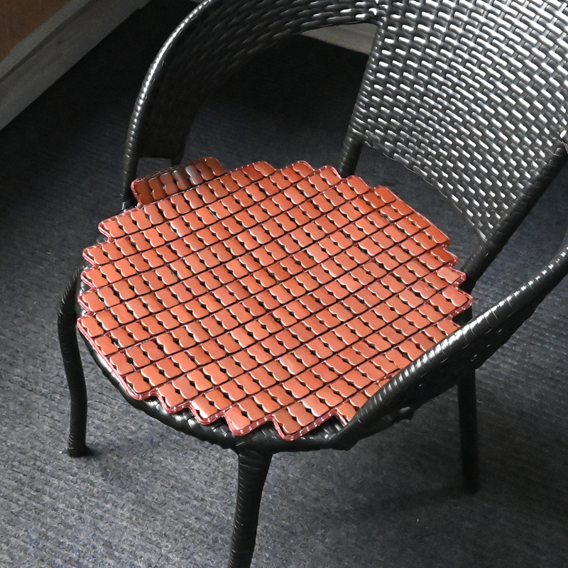 夏季小圆凳子坐垫圆形麻将凉席垫夏天竹块垫餐桌椅垫圆垫藤椅凉垫