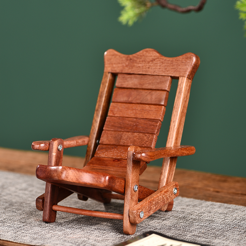 红木小椅子实木手机支架花梨酸枝木中式支撑架桌面懒人手机座支架