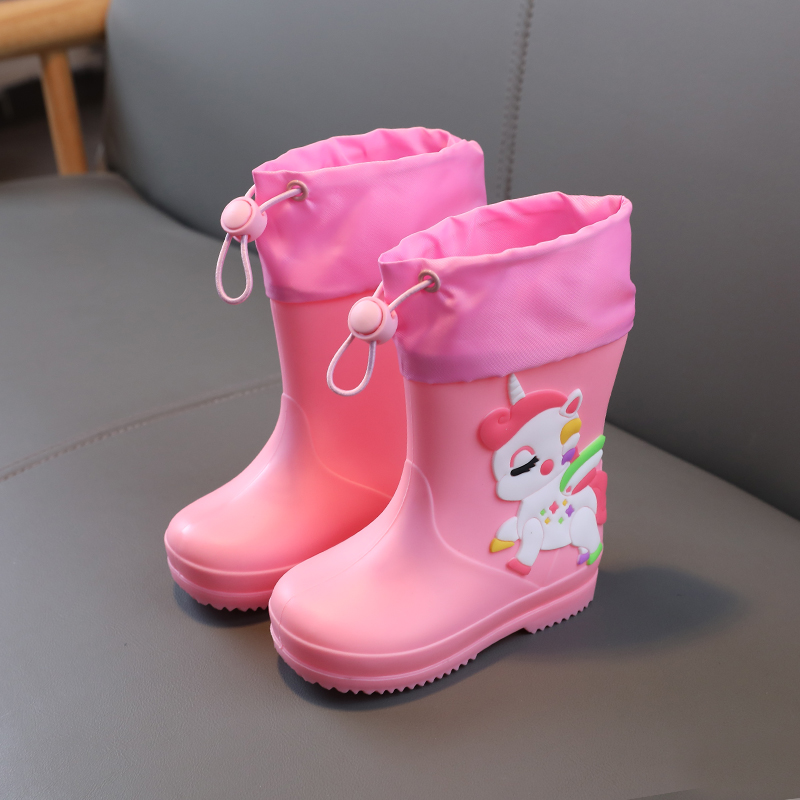儿童雨鞋男童女童宝宝防滑雨靴1-10岁小童女孩水鞋幼儿园防水胶鞋