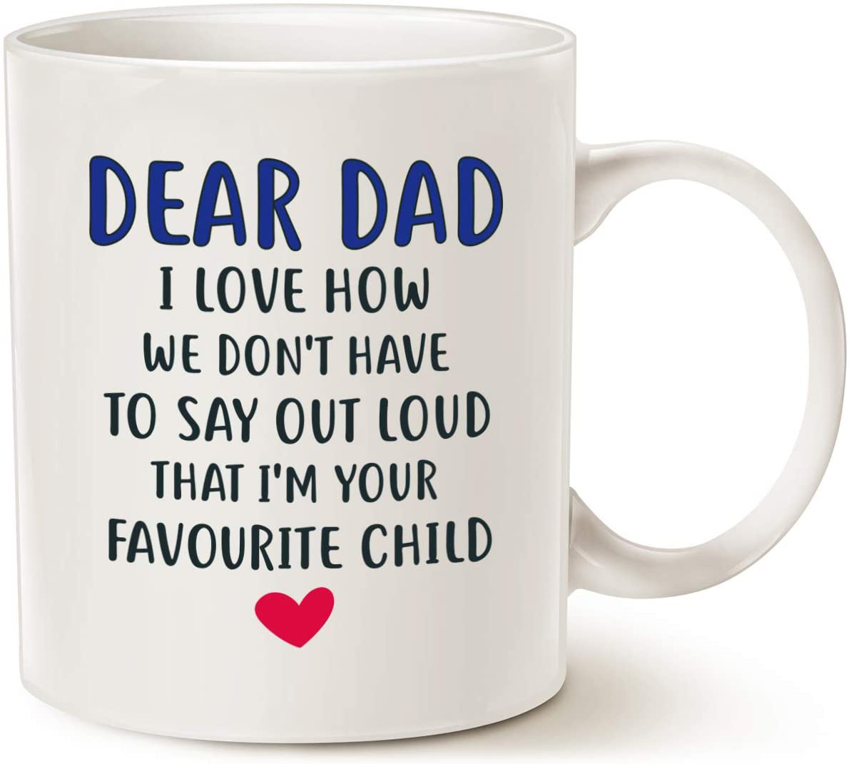 父亲节陶瓷咖啡马克杯子水杯新款DEAR DAD英文字母亲节MOM外贸MUG