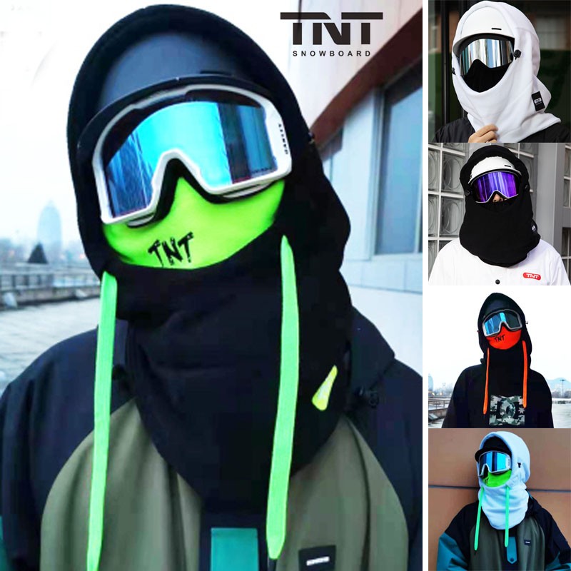 TNT单板滑雪防风头套护脸护脖保暖头盔套防冻男女滑雪面罩护具