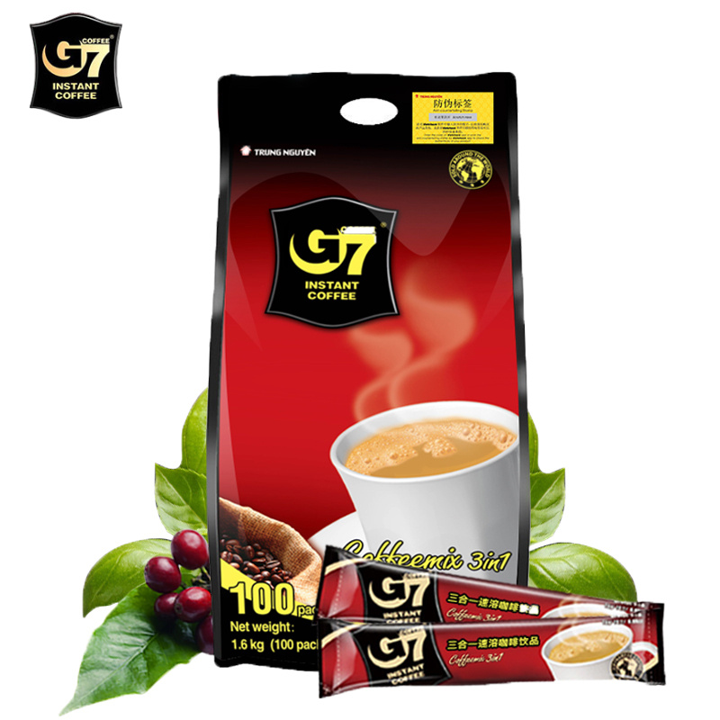 越南原装进口中原g7原味咖啡粉100条1600g袋装 三合一速溶咖啡粉