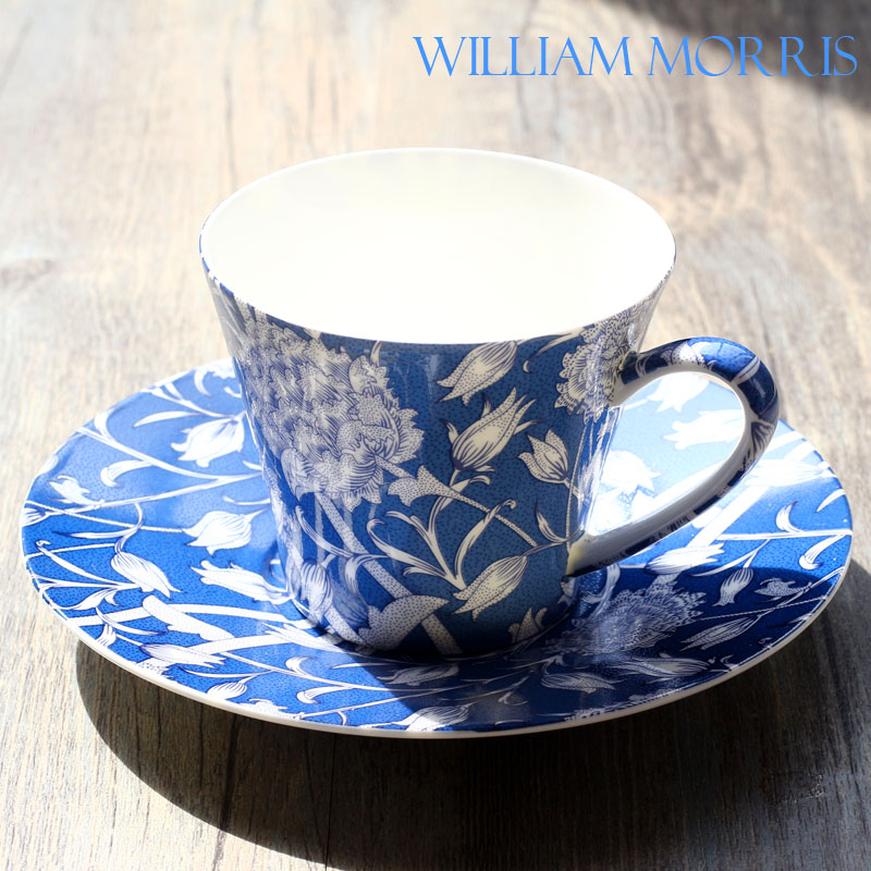英国William Morris经典植物花纹骨瓷咖啡杯碟套装