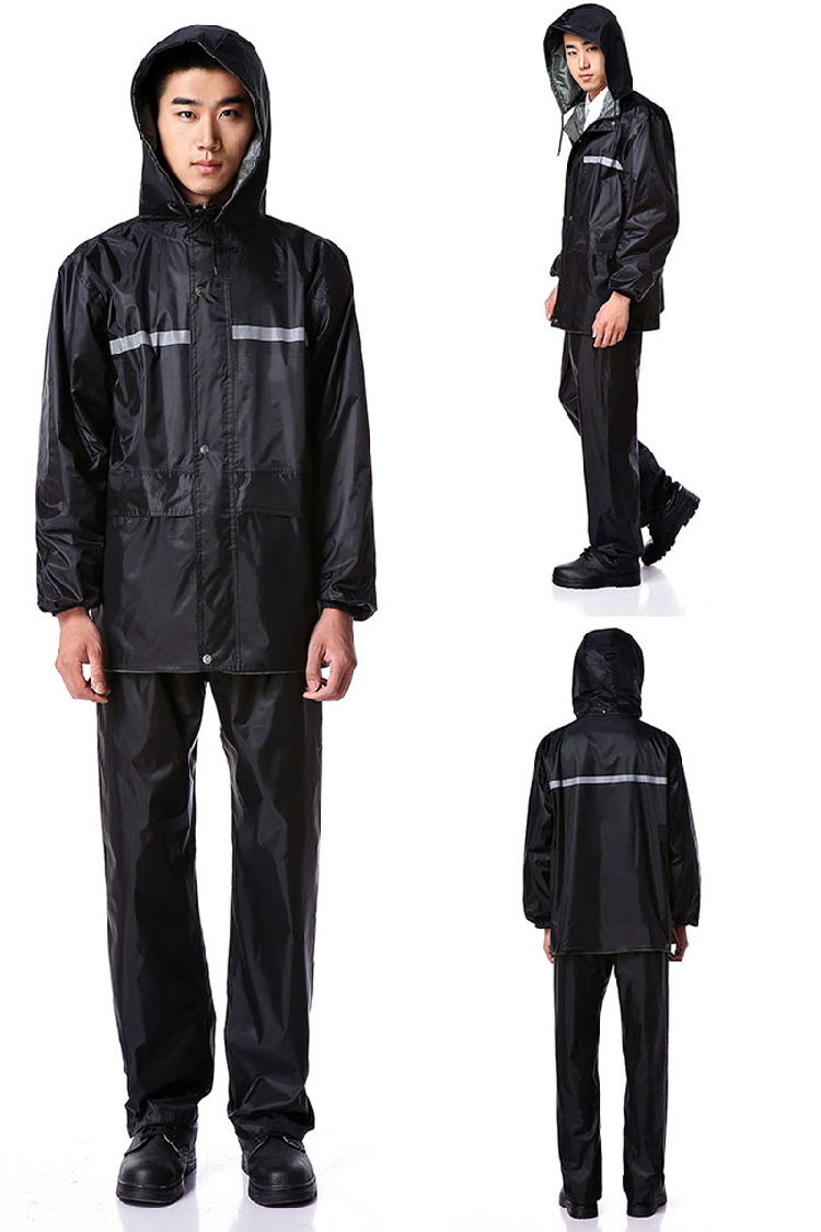 包邮促销成人男女用时尚舒适雨天双层牛津布夜光防水套装分体雨衣