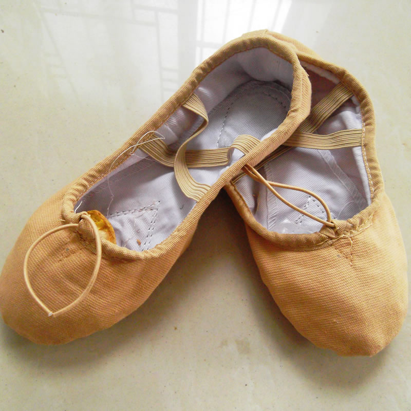 肉色布头儿童舞蹈鞋 软底芭蕾练功鞋女童跳舞鞋幼儿猫爪鞋