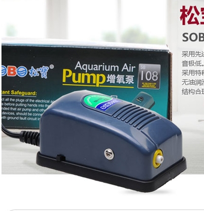 松宝SB-108/SB-648增氧泵 鱼缸水族箱氧气机低噪音充气泵打氧机