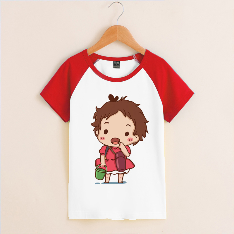 童装儿童新品Q版卡通可爱悬崖上的金鱼姬波妞短袖男女童T恤打底衫