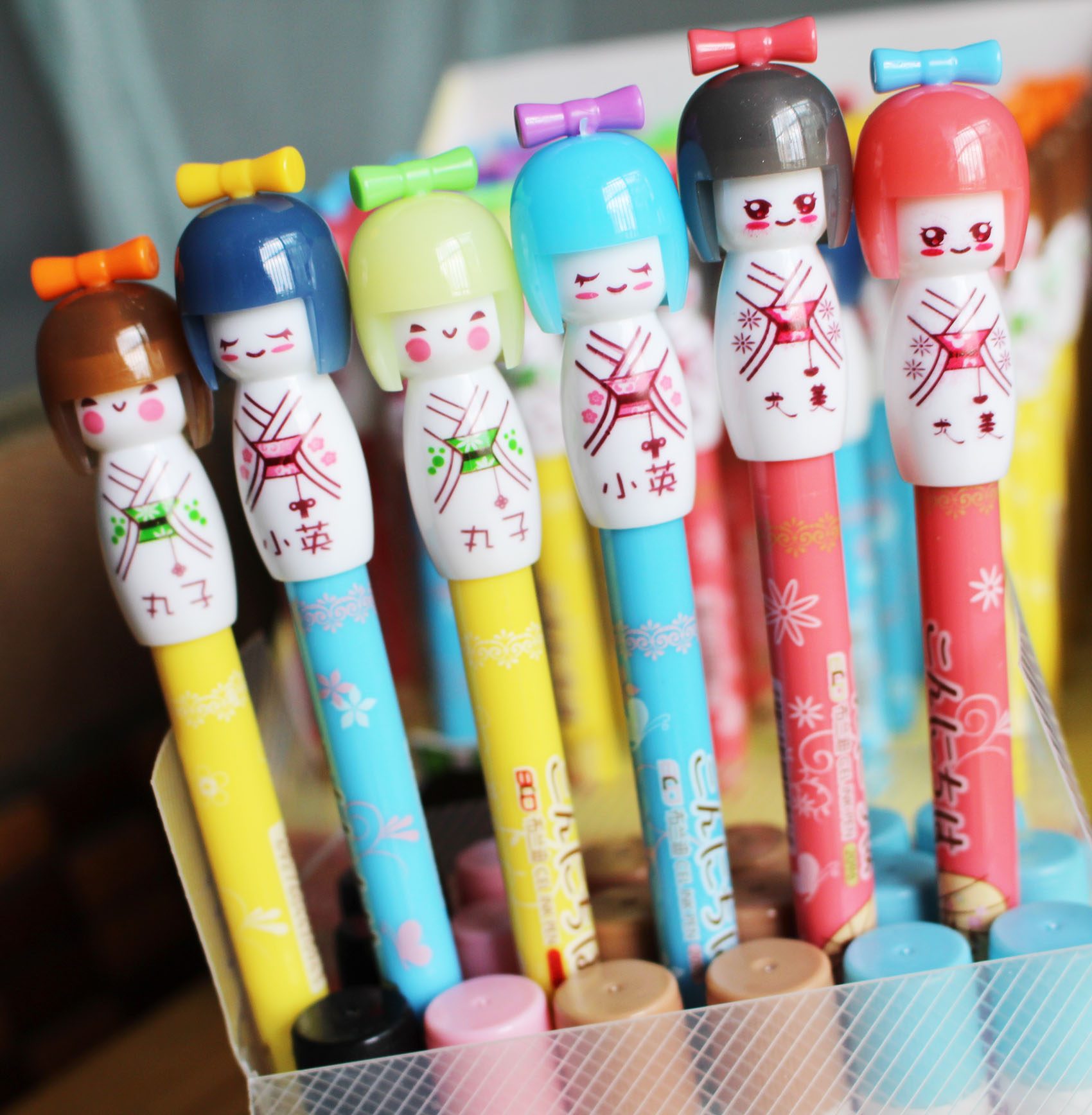 包邮 布兰迪韩国文具可爱娃娃中性笔 日本卡通水笔 签字笔 0.38黑