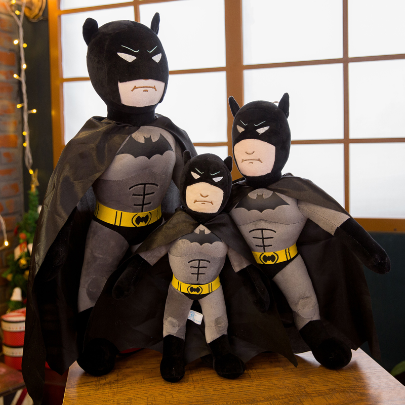 大号复仇者联盟毛绒玩具超人蝙蝠侠公仔娃娃抱枕儿童玩偶生日礼物