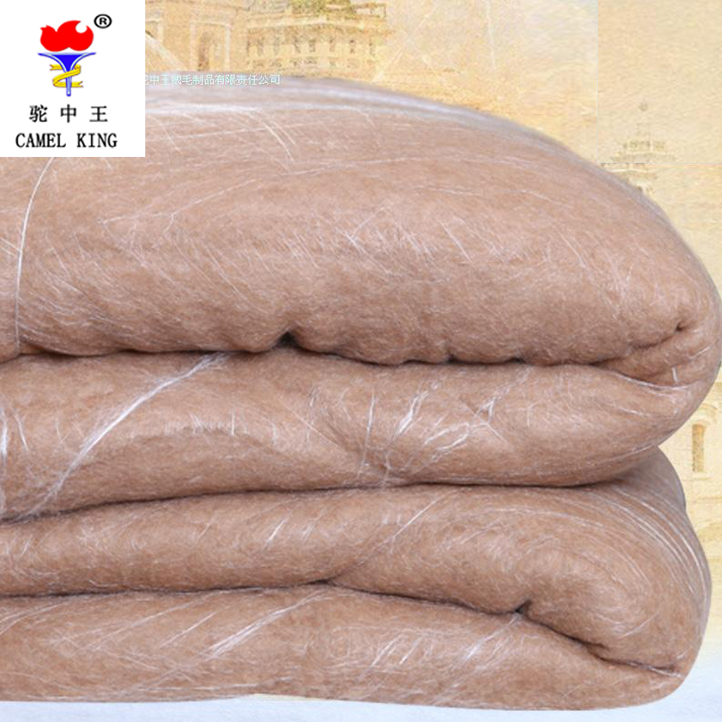 驼中王 阿拉善优质双峰驼绒被85%含绒被芯原胎保暖被防寒隔潮冬