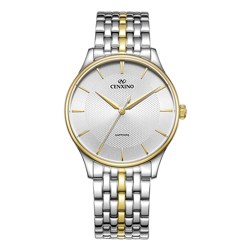 卡斯诺CENXINO手表时尚纤薄简约系列钢带防水石英情侣手表G/L6072