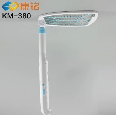 正品康铭充电式LED电蚊拍KM-380超长可伸缩折叠电蚊拍灭蚊 苍蝇拍