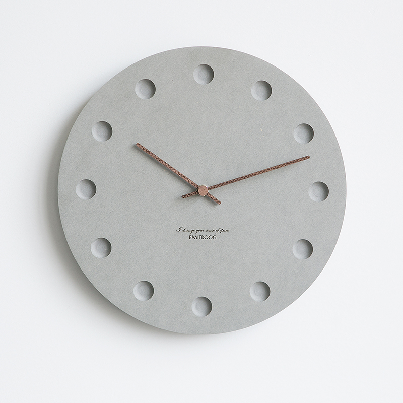 EMITDOOG现代简约北欧钟表 挂钟客厅创意时钟家用超静音卧室挂表