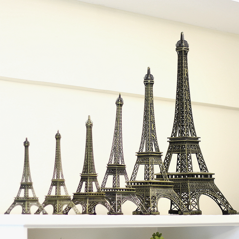 法国巴黎埃菲尔铁塔摆件艾菲尔铁塔金属模型旅游纪念品家居装饰品