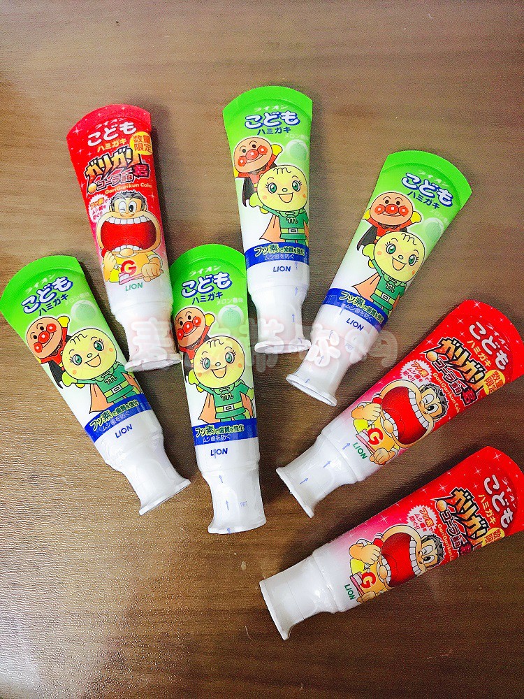 麦麻日本原装进口面包超人婴幼儿童防蛀护齿木糖醇牙膏可吞咽