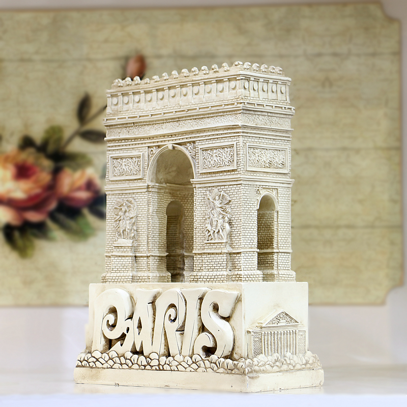 法国雄狮凯旋门摆件世界知名建筑模型树脂工艺品欧式家居软装饰品
