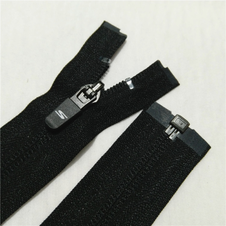 5号规格尼龙反装开尾拉链品牌定制外套拉链黑色多个长度