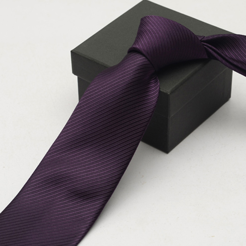 嘉伟利 包邮纳米紫色 紫罗兰8cm纯色领带 商务正装休闲斜纹领带