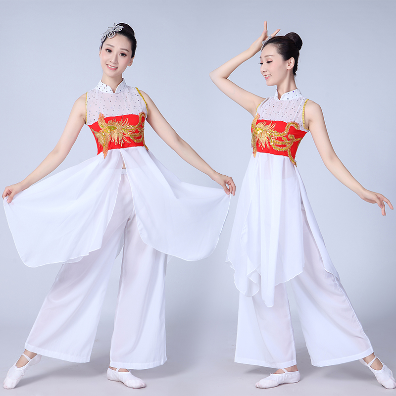 2022新款盛世鸿姿男女士古典民族现代舞蹈演出服扇子舞台表演服装